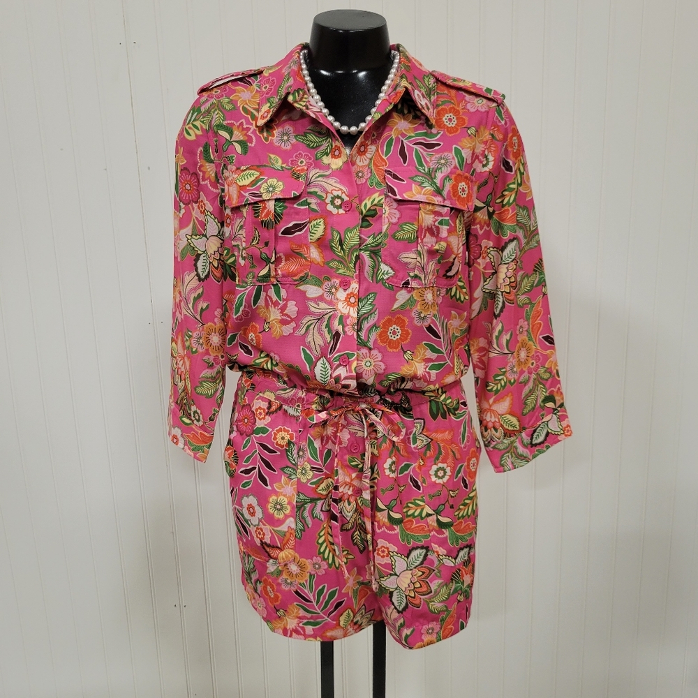 Pink Floral Romper